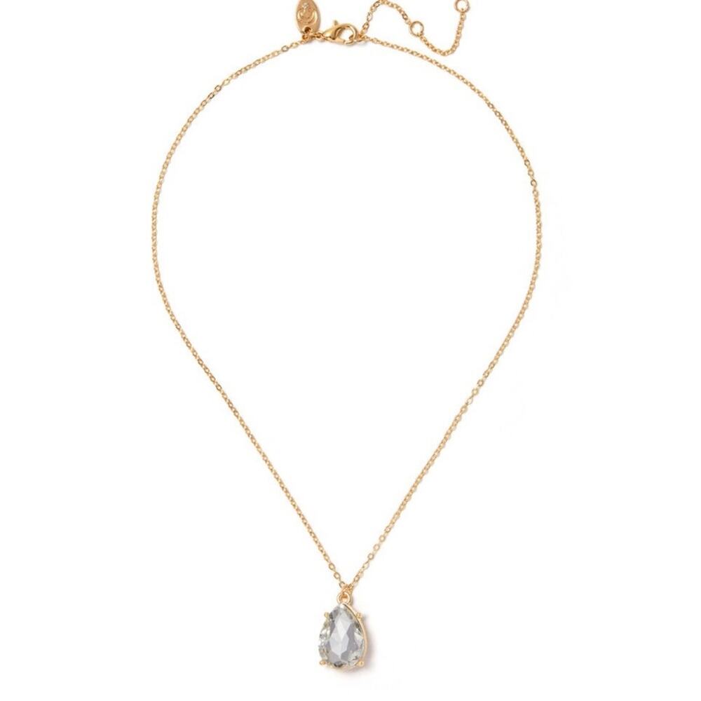 Charming Charlie Harper Pear Crystal Gold Necklace